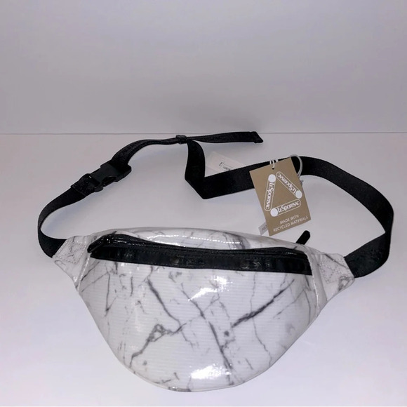 Marble Faux Leather Adjustable Fanny Pack - Picture 2 of 5